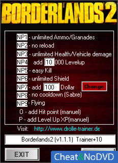 Borderlands 2  +10 v1.1.1 {dR.oLLe}