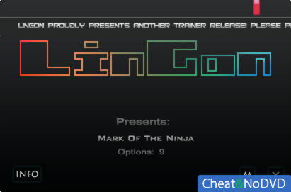 Mark of the Ninja  +9 v1.1 {LinGon}