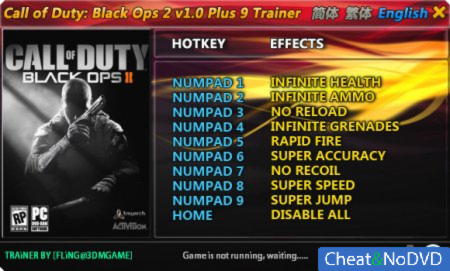 Call of Duty: Black Ops 2  +9 v1.0 {FLiNG}