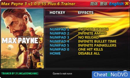 Max Payne 3  +6 v1.0.0.55 {FLiNG}