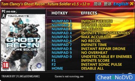 Tom Clancy's: Ghost Recon Future Soldier  +12 v1.5 {FLiNG}