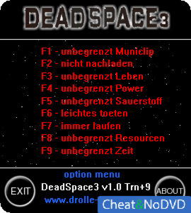 Dead Space 3  +9 v1.0 {dR.oLLe}