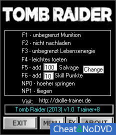 Tomb Raider  +8 v1.0 {dR.oLLe}