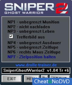 Sniper: Ghost Warrior 2  +6 v1.04 {dR.oLLe}