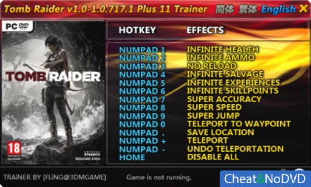 Tomb Raider  +11 v1.0.717.1 {FLiNG}