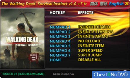 The Walking Dead: Survival Instincts  +7 v1.0 {FLiNG}