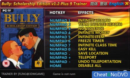 Bully: Scholarship Edition  +9 v1.2 {FLiNG}