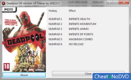 Deadpool  +6 All Versions {GRIZZLY}