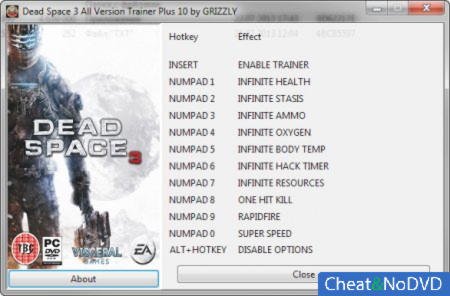 Dead Space 3  +10 All Versions {GRIZZLY}