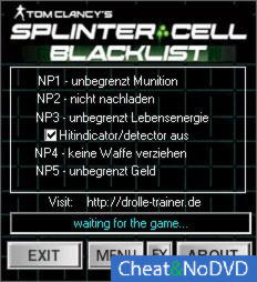 Tom Clancy's Splinter Cell: Blacklist  +5 v1.01 DX9/DX11 {dR.oLLe}