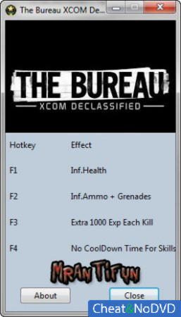 The Bureau: XCOM Declassified  +4 v1.0 32 Bit/DX9 {MrAntiFun}