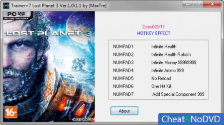 Lost Planet 3  +7 v1.01.1 {MaxTre}