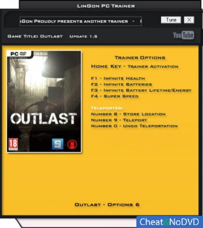 Outlast  +6 v1.5 {LinGon}