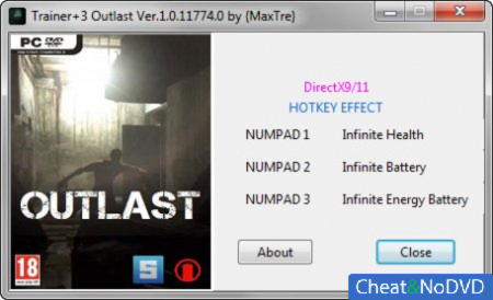 Outlast  +3 v1.0.11774.0 {MaxTre}