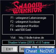 Shadow Warrior  +4 v1.0 {dR.oLLe}