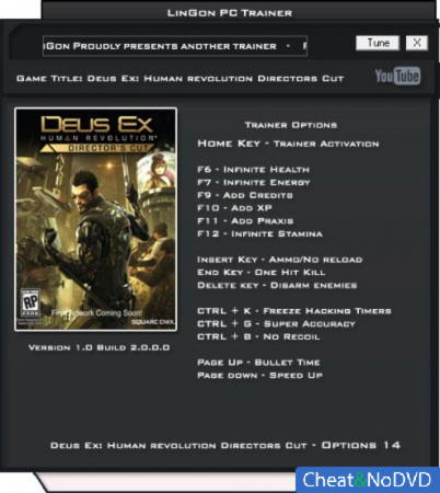 Deus Ex: Human Revolution Directors Cut  +14 v1.0 Build 2.0.0.0 {LinGon}