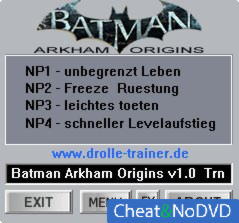 Batman: Arkham Origins  +4 v1.0 {dR.oLLe}