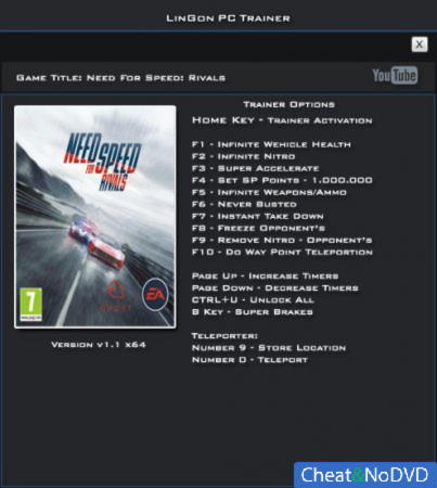 Need for Speed: Rivals  +13 v1.1: 32/64 Bit {LinGon}