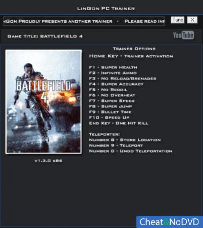 Battlefield 4  +13 v1.3.0: 32 Bit {LinGon}