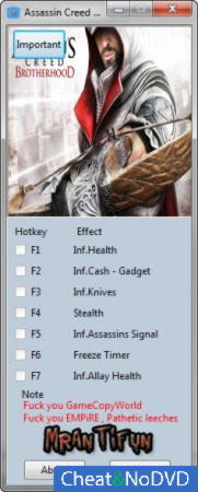 Assassin's Creed: Brotherhood  +8 v1.0 {MrAntiFun}