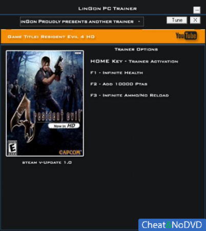 Resident Evil 4 Ultimate HD  +3 v1.0 {LinGon}