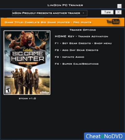 Cabela Big Game Hunter Pro Hunts  +4 v1.0 {LinGon}