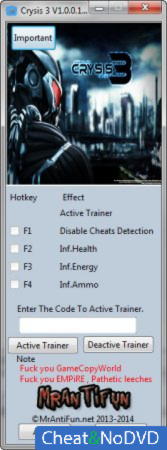 Crysis 3  +3 v1.0.0.1 {MrAntiFun}