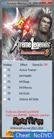 Dynasty Warriors 8: Xtreme Legends  +5 v1.0 {MrAntiFun}