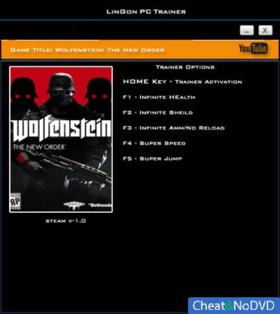 Wolfenstein: The New Order  +5 v1.0 {LinGon}