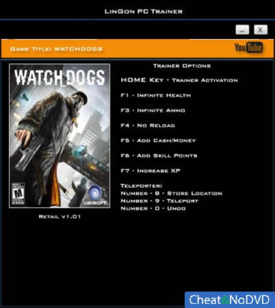 Watch Dogs  +8 v1.01 {LinGon}