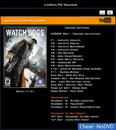 Watch Dogs  +21 v1.01 {LinGon}