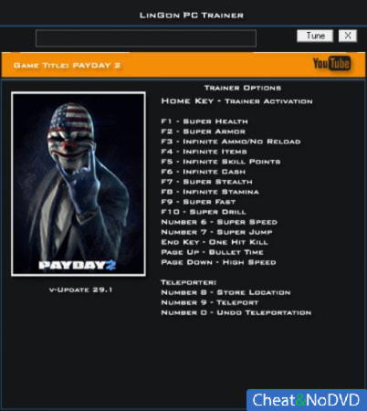 Payday 2  +17 Update 29.1 {LinGon}