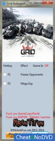 GRID Autosport  +2 v1.0 {MrAntiFun}