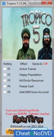 Tropico 5  +4 v1.04 {MrAntiFun}