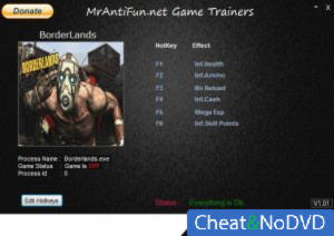 Borderlands  Trainer +6 v1.4.2.1 {MrAntiFun}