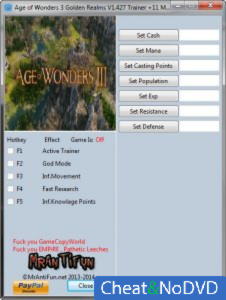 Age of Wonders 3 Golden Realms  Trainer +11 v1.427 {MrAntiFun}