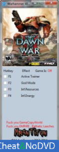 Warhammer 40.000: Dawn of War 2 - Retribution  Trainer +3 v3.19.1.10226 {MrAntiFun}