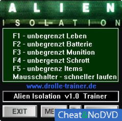 Alien: Isolation  Trainer +8 v1.0 {dR.oLLe}