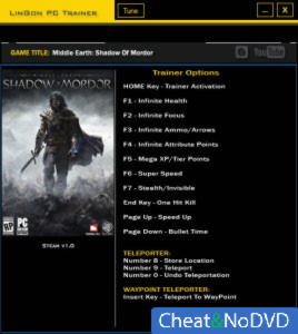 Middle-earth: Shadow of Mordor  Trainer +13 v1.0 {LinGon}