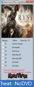 Ryse: Son Of Rome  Trainer +6 v1.0 {MrAntiFun}