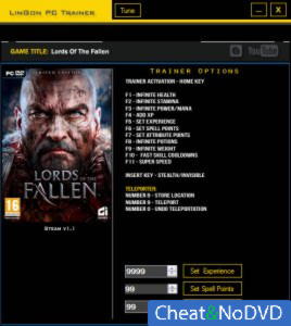 Lords of the Fallen  Trainer +14 v1.1 {LinGon}