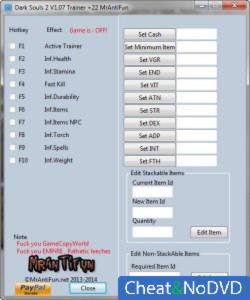 Dark Souls 2  Trainer +22 v1.07 {MrAntiFun}