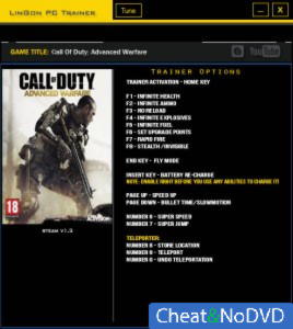 Call of Duty: Advanced Warfare  Trainer +16 v1.3 {LinGon}