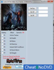 Lords of the Fallen  Trainer +9 v1.3 {MrAntiFun}