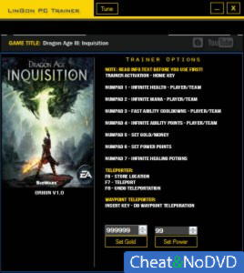 Dragon Age: Inquisition  Trainer +10 v1.0 {LinGon}