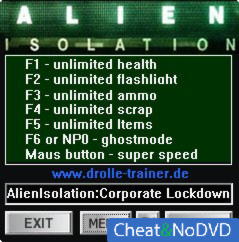 Alien: Isolation - Corporate Lockdown  Trainer +7 v1.0 {dR.oLLe}