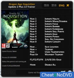 Dragon Age: Inquisition  Trainer +13 Update 2 {FLiNG}