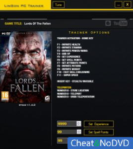 Lords of the Fallen  Trainer +14 v1.4 {LinGon}