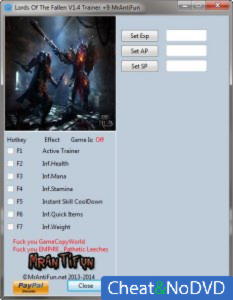 Lords of the Fallen  Trainer +9 v1.4 {MrAntiFun}