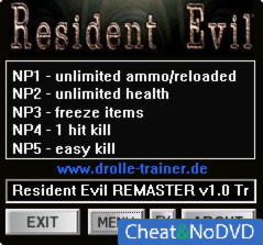 Resident Evil HD Remaster  Trainer +5 v1.0 {dR.oLLe}